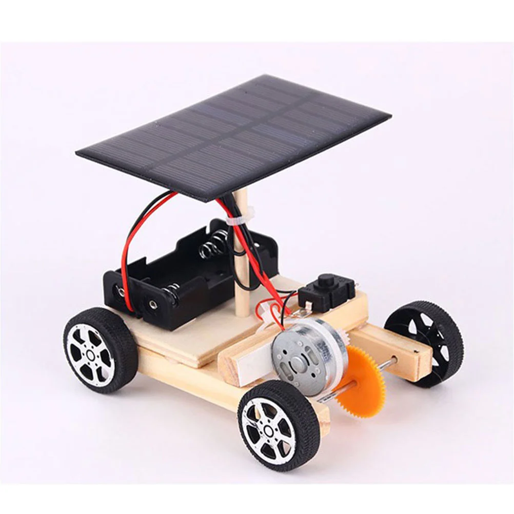 

1pc DIY Solar Electric Car Wooden Solar Car Creative Engineering Circuit Science Stem Building Kit£¨Colorful£© Toy