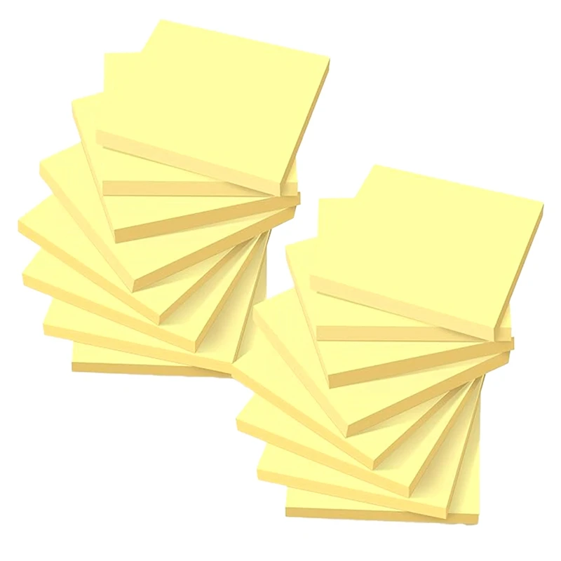 

16 книг с в общей сложности 1600 липких заметок желтая самоклеящаяся бумага для заметок офисное напоминание бумага для заметок