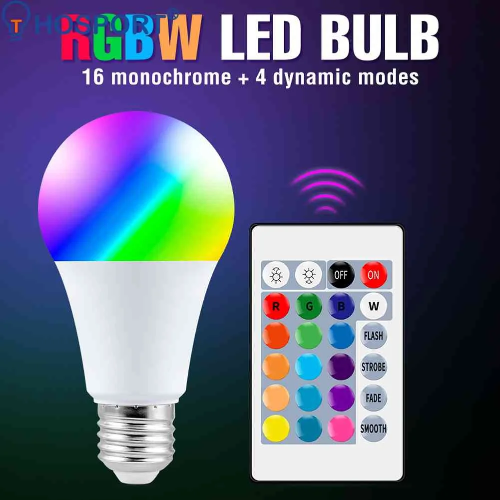 

1-10pcs E27 Smart Control Lamp LED RGB Light Dimmable 5W 10W 15W RGB Lamp Colorful Changing Bulb Led Lampada RGB White Light