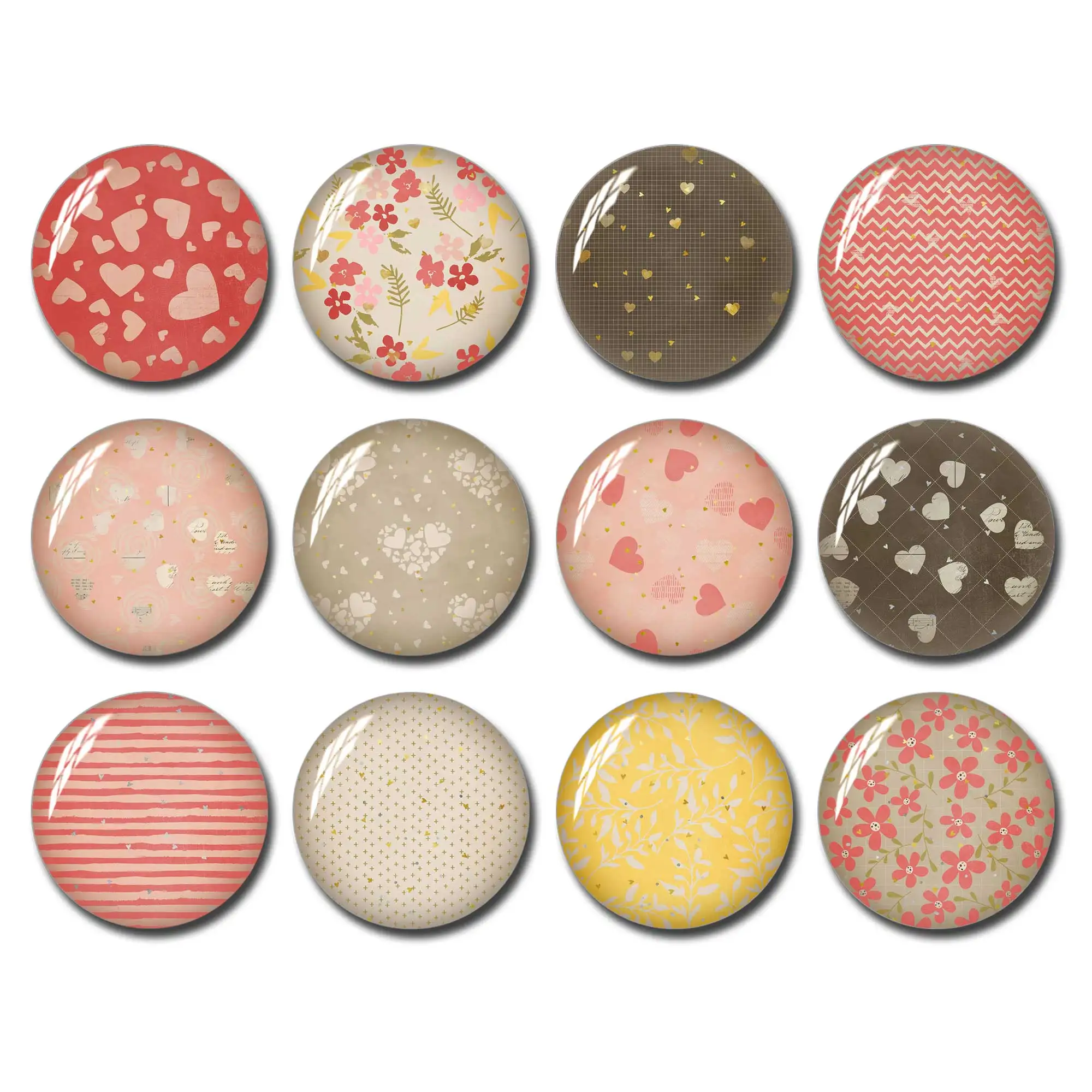 

Love heart Cabochon, Handmade Jewelry Materials Making image Glass dome,12mm 16mm 20mm 25mm 30mm 40mm Picture Beads - FJ1404