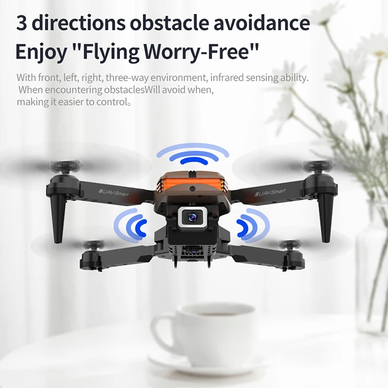 4K Drone Quadcopter Real-time Pixel Dual Camera Three Ways Infrared Obstacle Avoidance Folded Aerial Photography Quadcopter V3 enlarge