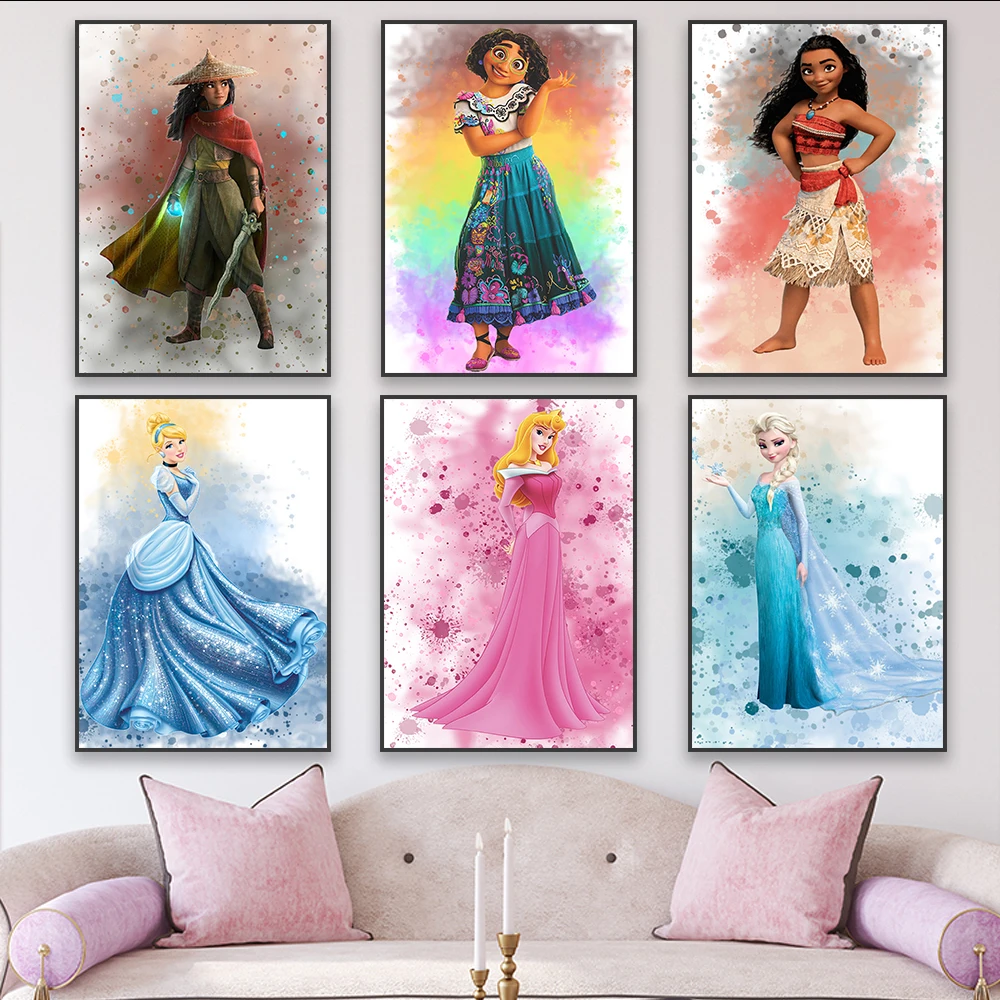 Студийный плакат с изображением принцессы и последнего дракона