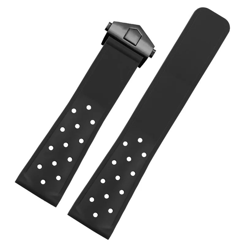 22mm Waterproof Rubber Silicone watchband  Black blue red For TAG HEUER MONACO Strap CARRERA FORMULA 1 Men Watch Strap Acces