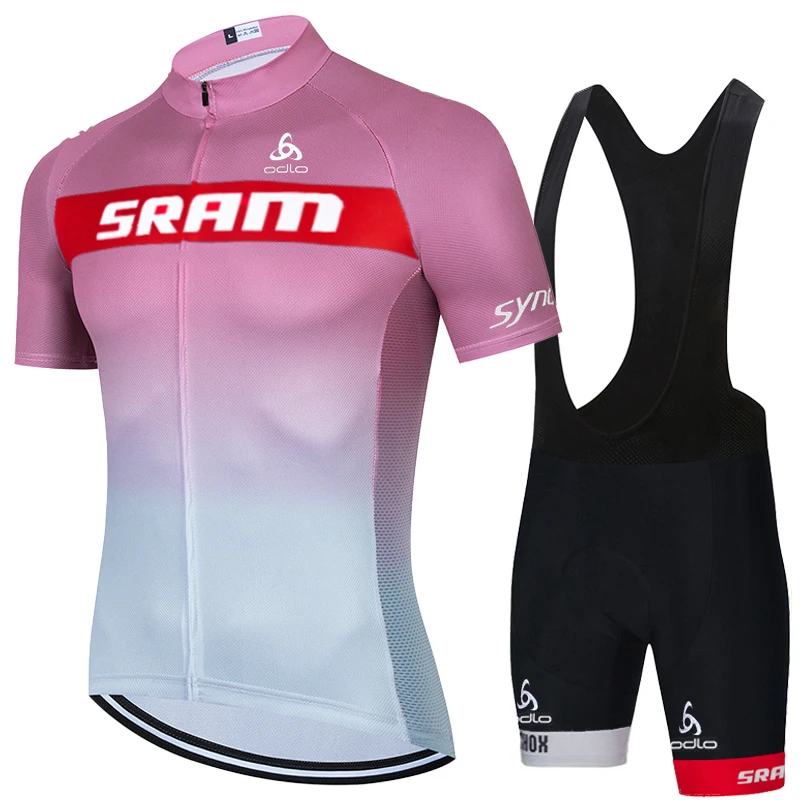 

Men's Cycling Outfit Set Summer Clothing 2023 Sports Kit SRAM Clothes Man Bike Jersey Pants Gel Bycicle Mtb for Bicycle Bib Suit