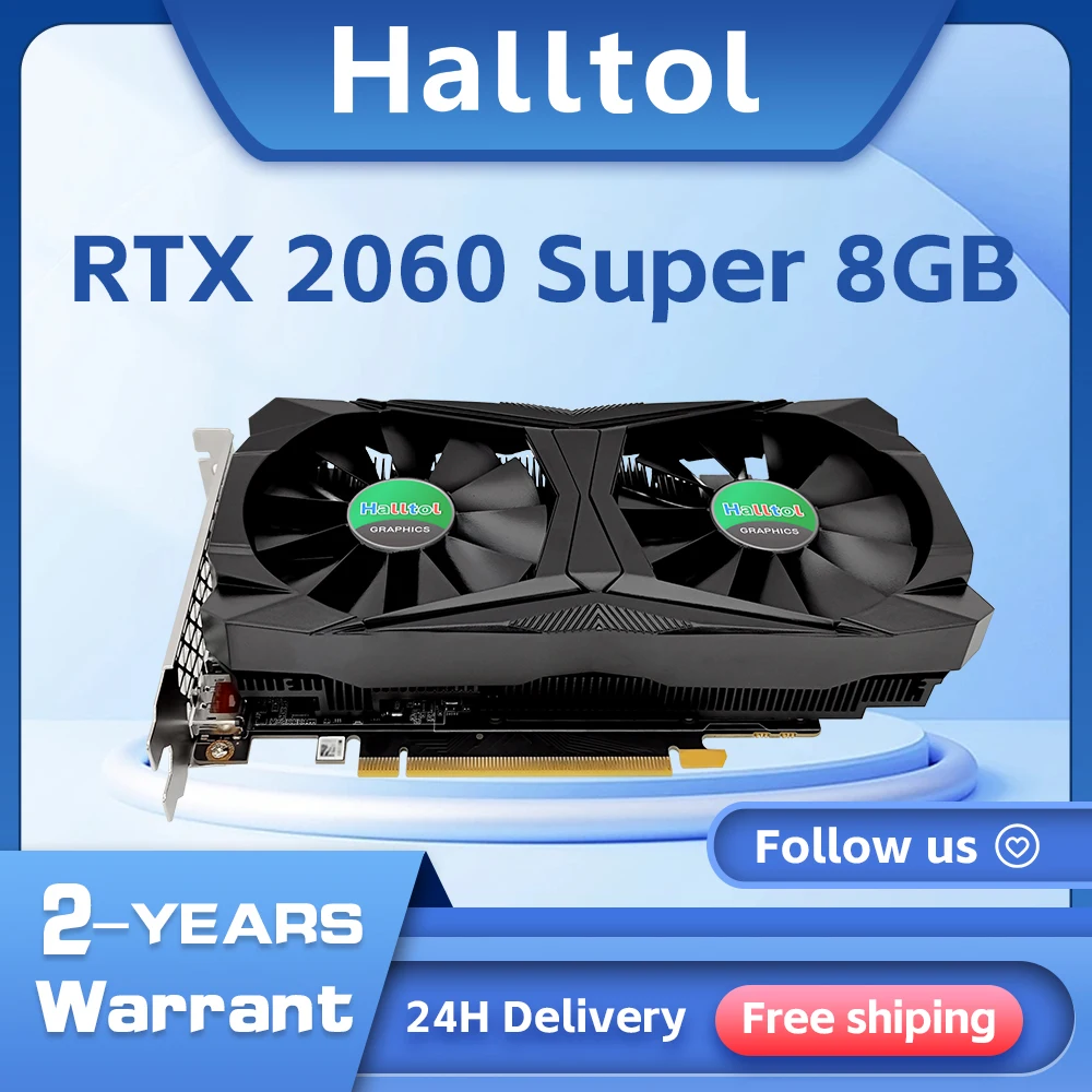 Видеокарта Halltol RTX 2060 Super 8 ГБ, графическая карта 2060 S GPU 8G RTX2060 S, видеокарта VGA 2060 Super GeForce RTX2060S 8 Гб