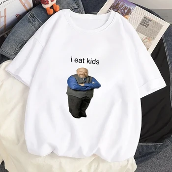 Women T-shirt Bertram Eats Kids Funny Men T-shirts I Eat Tees Man Cotton Tops Short Sleeve Black Casual Loose Oversized Tshirt