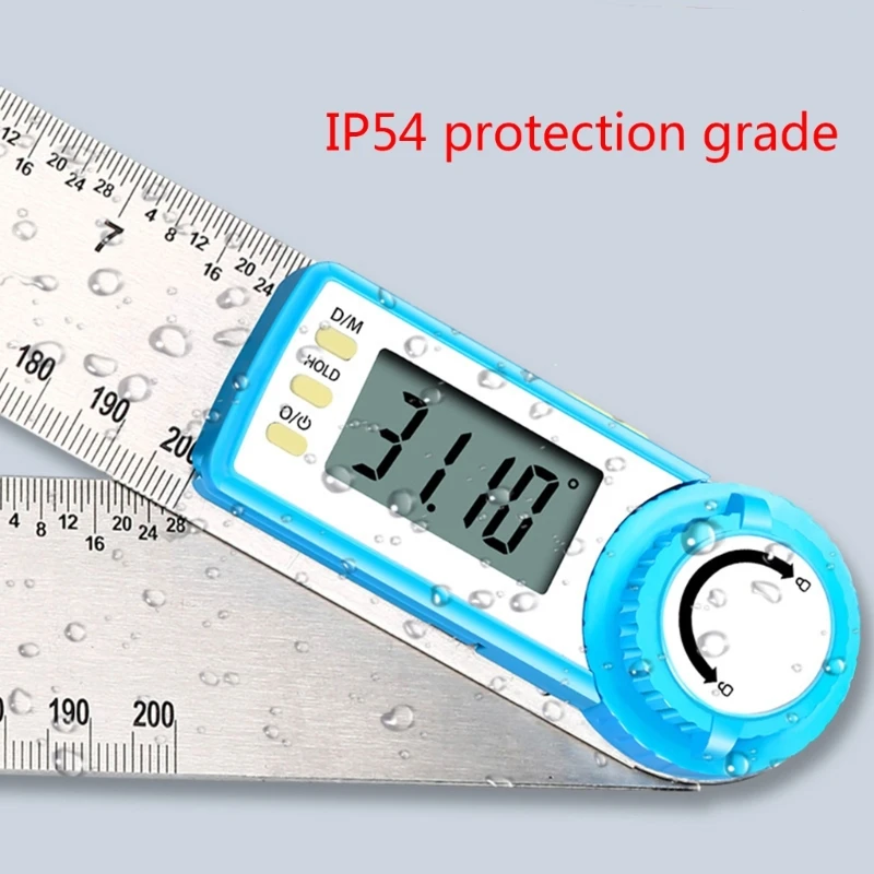 

Digital Angle Ruler Digital Protractor Stainless- Steel Angle Measure with Data Hold LCD Display Used for Woodworking 87HA