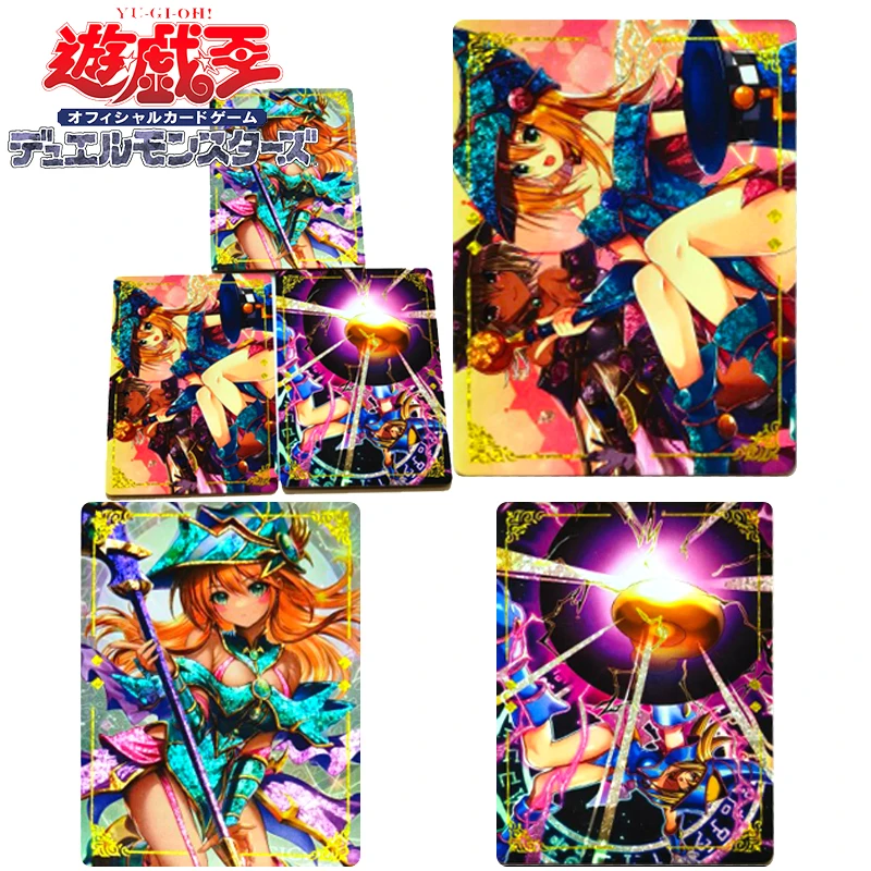 

3Pcs/set Yu-Gi-Oh! Anime Characters Dark Magician Girl DIY Homemade Collection Flash Card Christmas Birthday Gift Game Toys