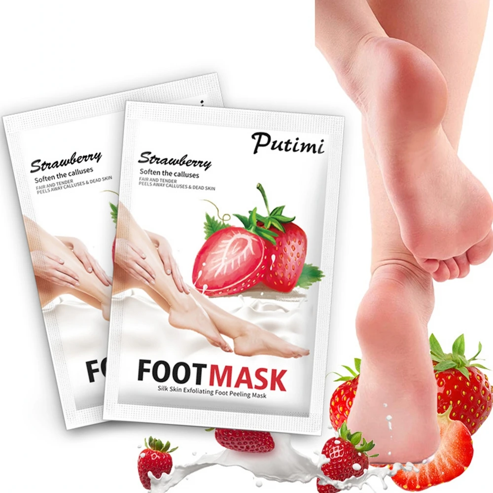

3Pair Exfoliating Foot Mask Peel Foot Spa Pedicure Socks Remove Dead Skin Heels Feet Peeling Mask Whitening Foot Patches