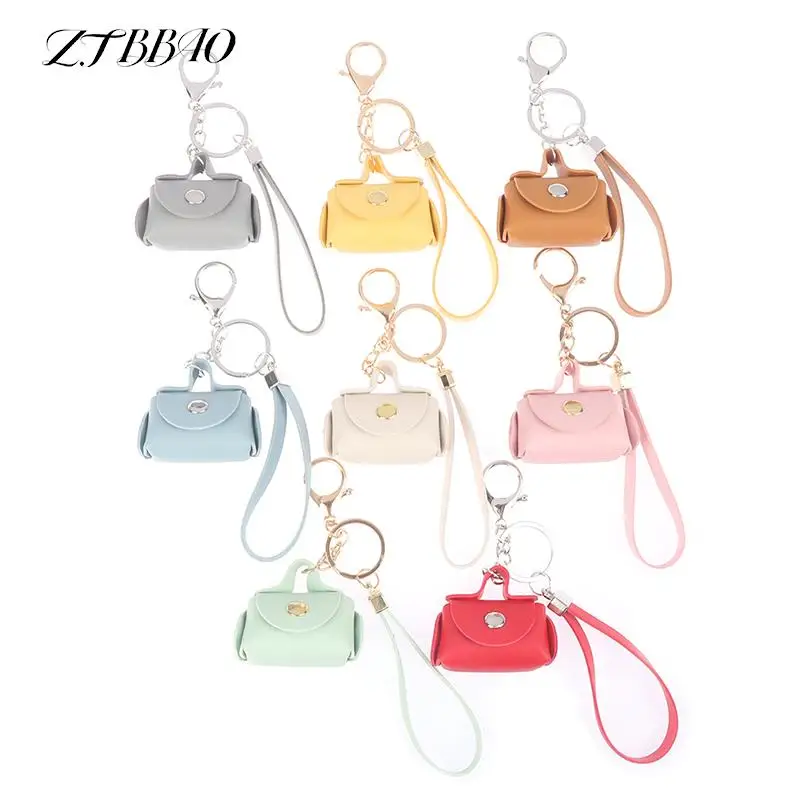

1PCS Cute Coin Purses Soft Leather Housekeeper Keychain Coin Wallet Pouch Women's Bags Mini Portable Storage Bag