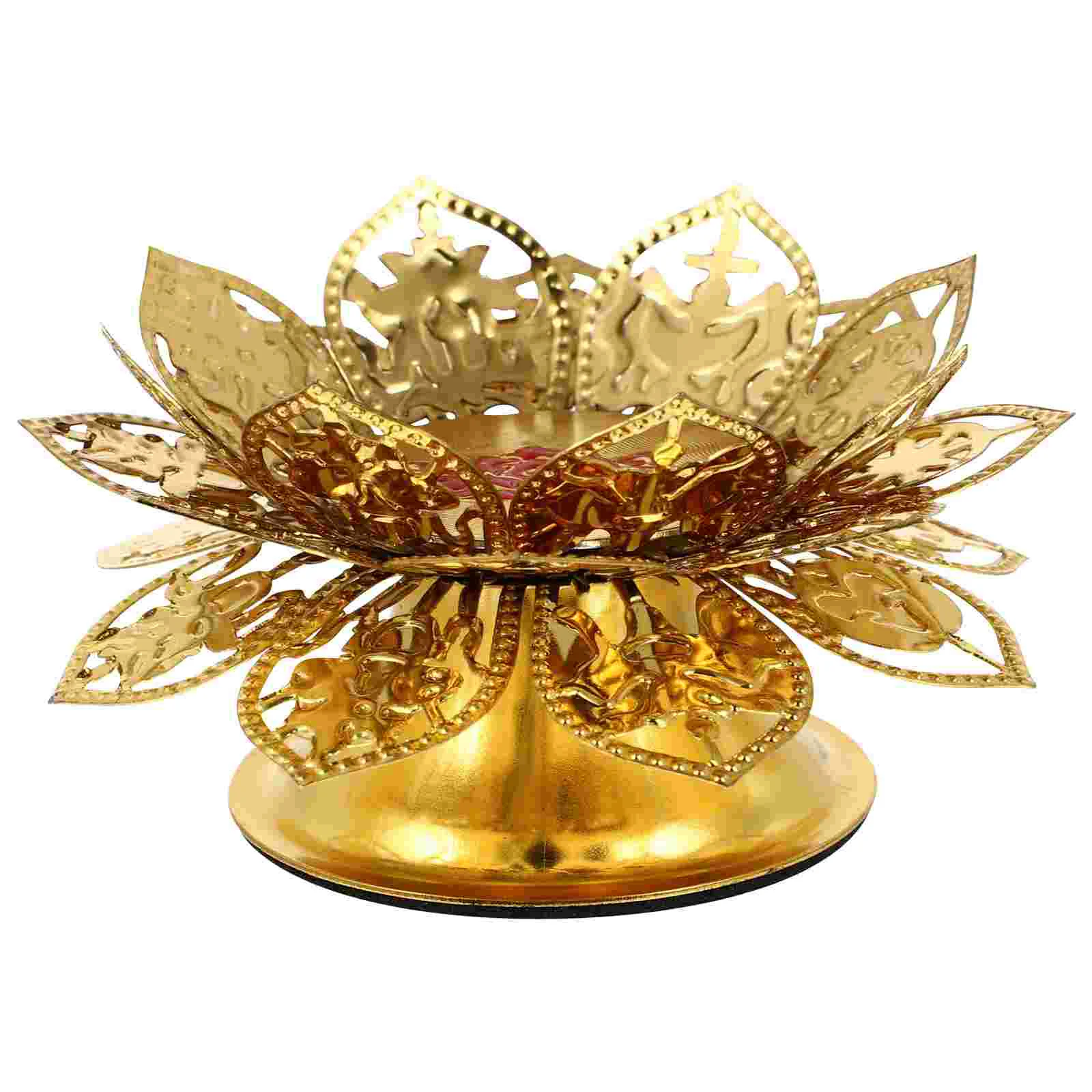 

Metal Candlestick Lotus Candle Holder Butter Lamp Holder Adornment