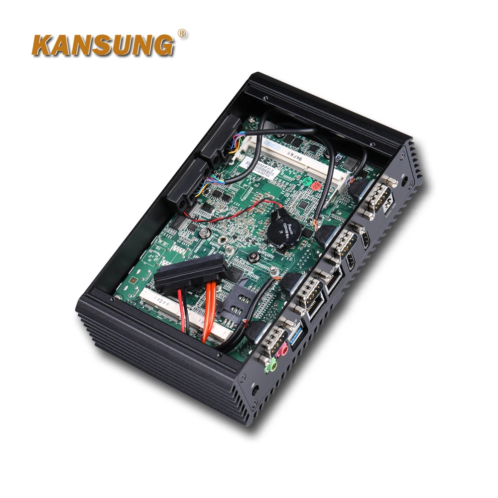 Дешевый промышленный брандмауэр Micro Fanless Mini PC Barebone 6 COM Celeron 2955U Linux Ubuntu серверный