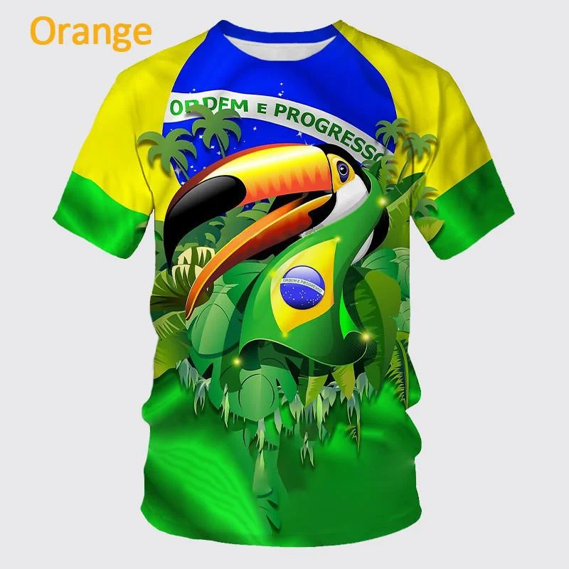 

Футболка мужская с 3D-принтом бразильского флага, повседневная крутая рубашка в стиле хип-хоп с круглым вырезом и короткими рукавами, в стиле...