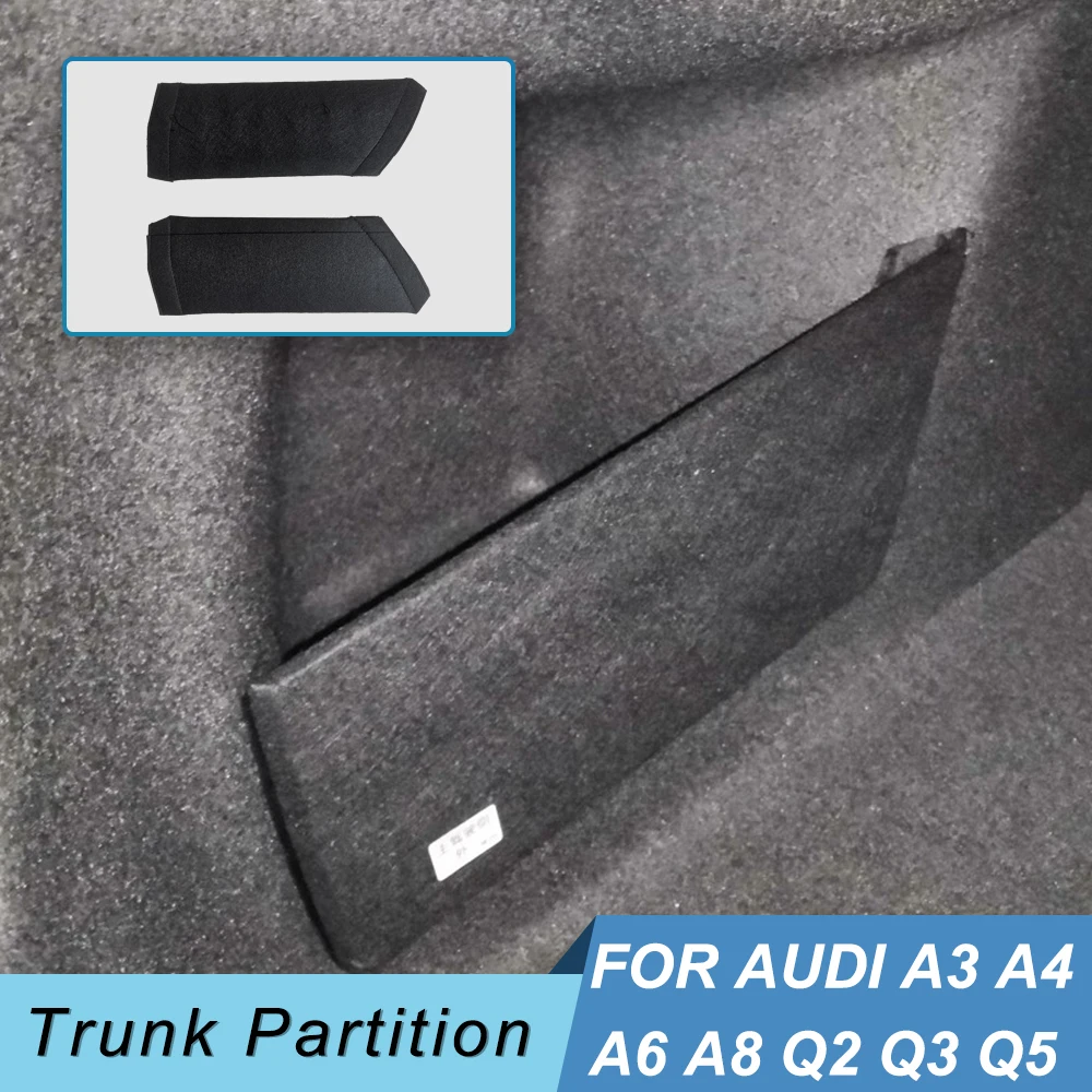 

For Audi A3 A4 A6 A8 Q2 Q3 Q5 Car Accessories Flannel Auto Trunk Side Storage Organizer Board Partitions Plate Tail Box Shield
