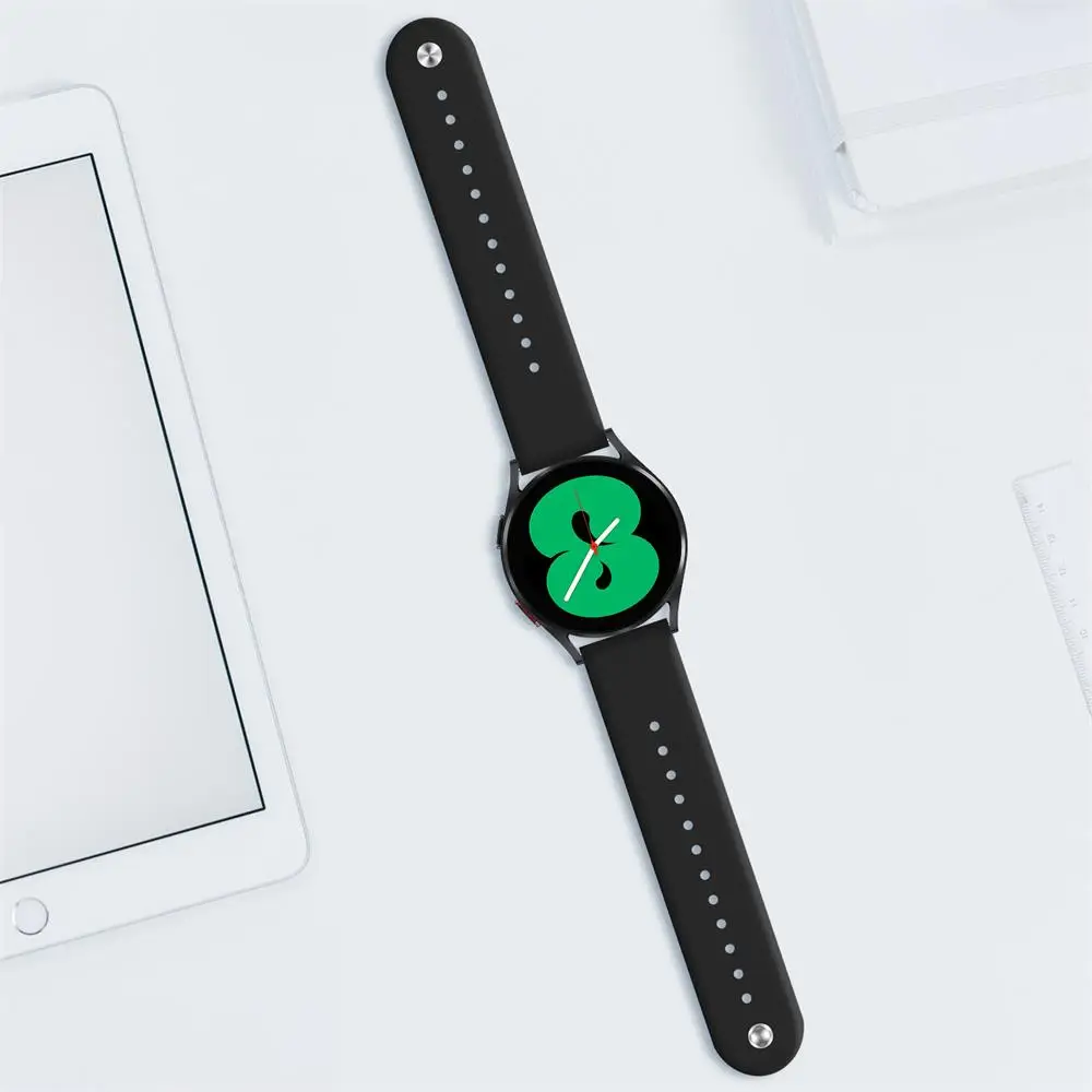 Фото Ремешок силиконовый для Samsung Galaxy Watch 6 5 4 44 мм 40 мм/5 pro active 2 20/22 мм, браслет для Galaxy Watch 6 4 Classic 46/42 мм 43 47 мм №3