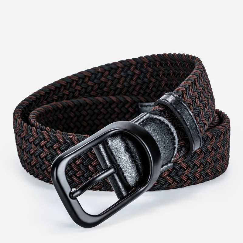 

Fashionable New Hole-Free Woven Belt Men's And Women's Luxury Brand Design Korean Version Versatile Elastic Stretch Belt A2879