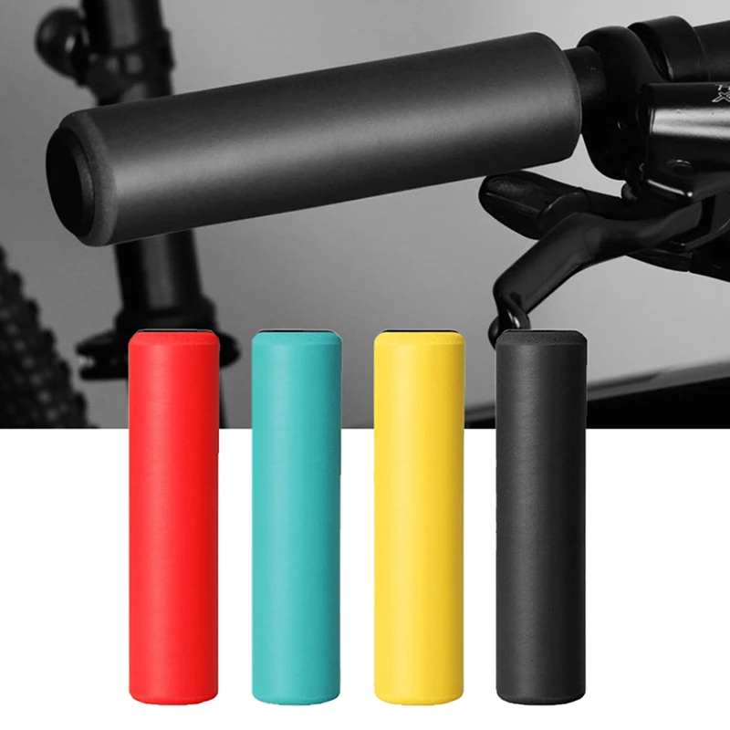 Silicone Cycling Bicycle Grips Outdoor MTB Mountain Bike Handlebar Grips Cover Anti-slip Strong Support Grips Bike Part images - 6