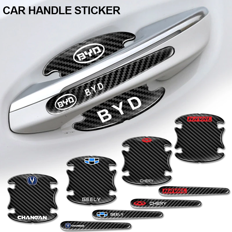 

Car Carbon Fiber Door Handle Anti Scratch Stickers Film for Dacia Duster Sandero Stepway 2021 Dokker Lodgy Logan Car Accessories
