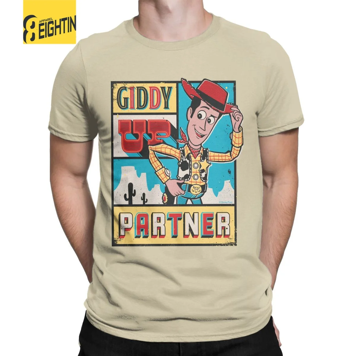 Мужские Винтажные футболки с изображением истории игрушек и Вуди топы из чистого