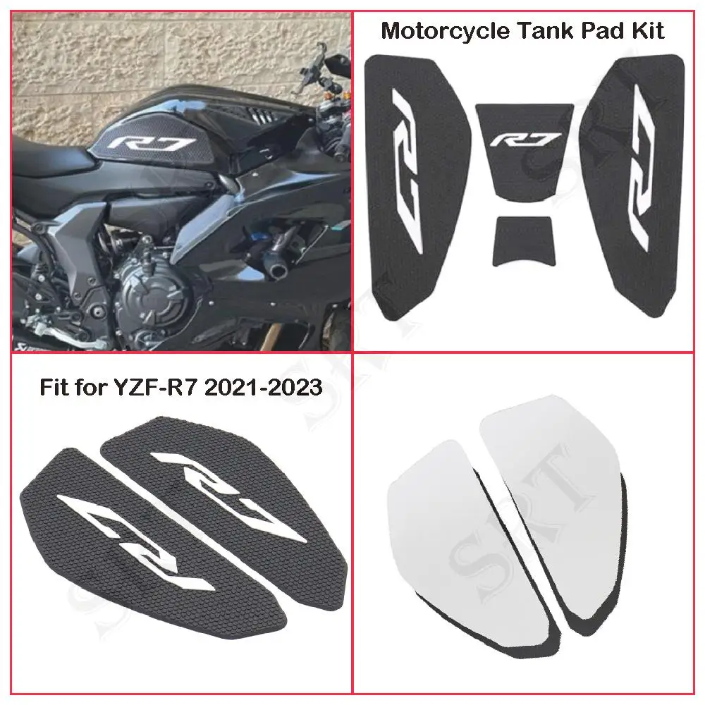 

Fits for Yamaha YZF R7 YZF-R7 2021 2022 2023 Motorcycle Accessories TankPads Side Fuel Tank Knee Grips Traction Anti Slip Pads