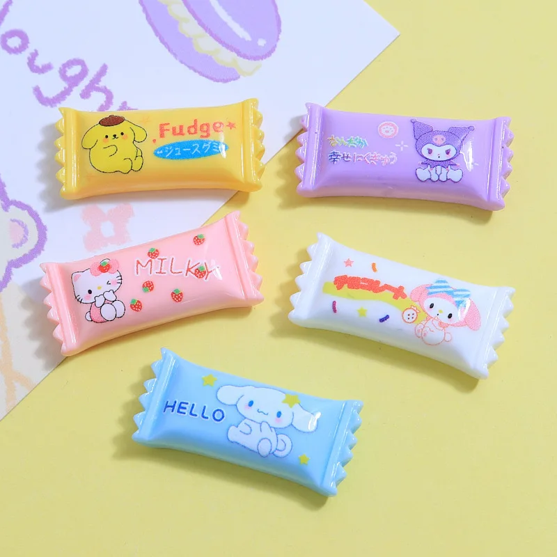 10 шт. новый милый мультяшный котенок щенок кролик конфеты из смолы с плоским