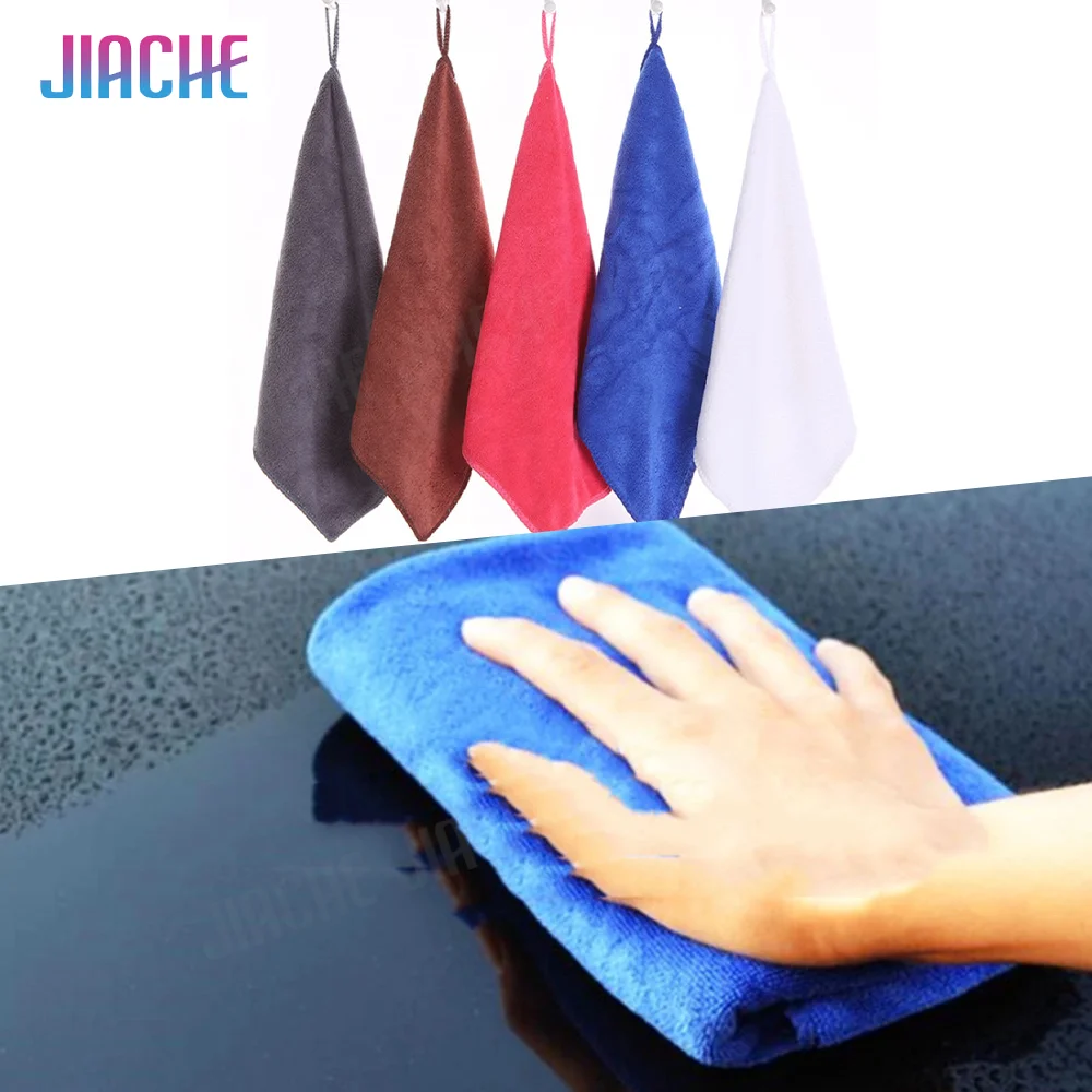 Фото Полотенце из микрофибры JIACHE для чистки автомобиля, супервпитывающее, универсальное для всех автомобилей и домашнего использования, 30*30 см №1