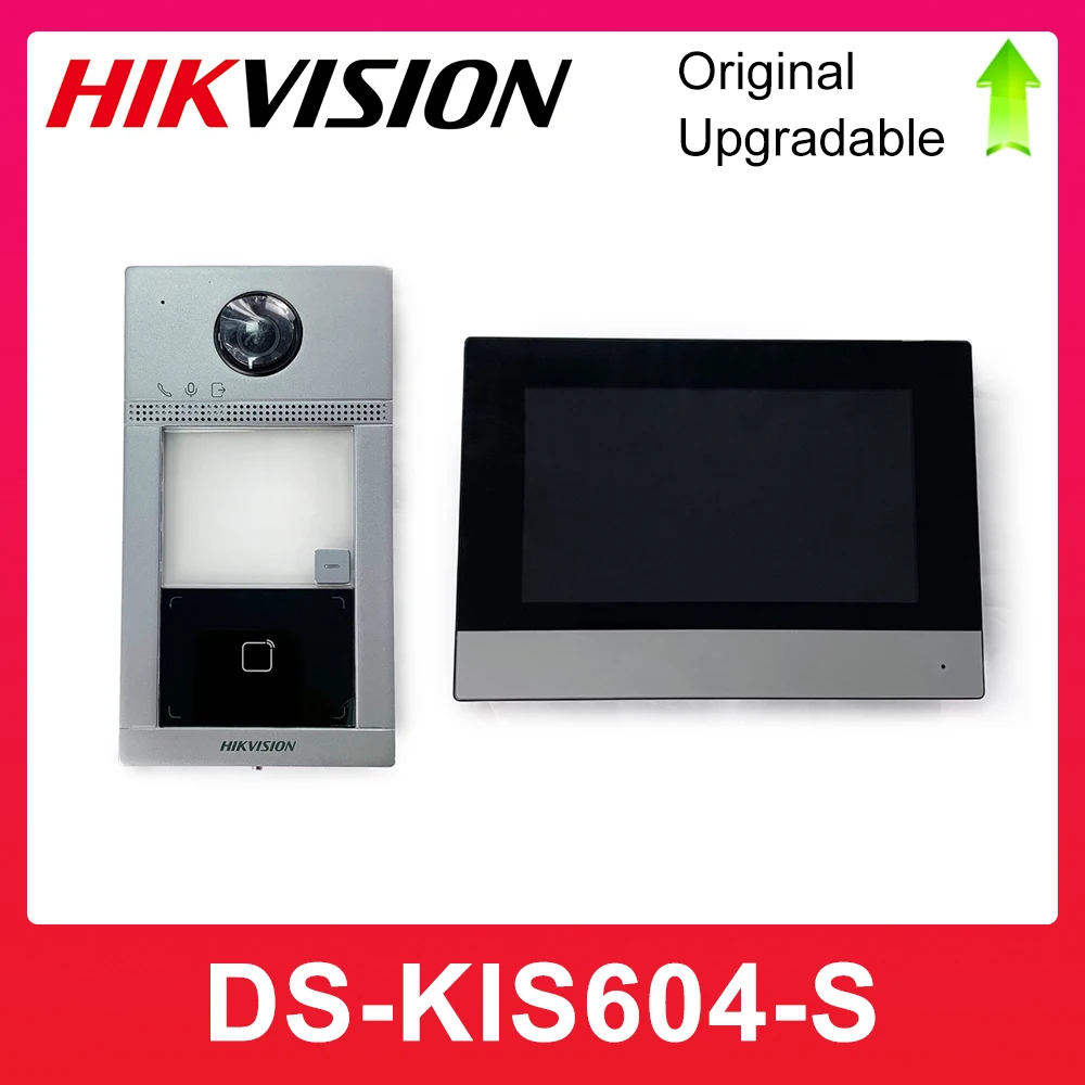 

Original Hik DS-KIS604-S(C) IP Video Intercom Kit DS-KV8113-WME1 and DS-KH6320-WTE1 one call button