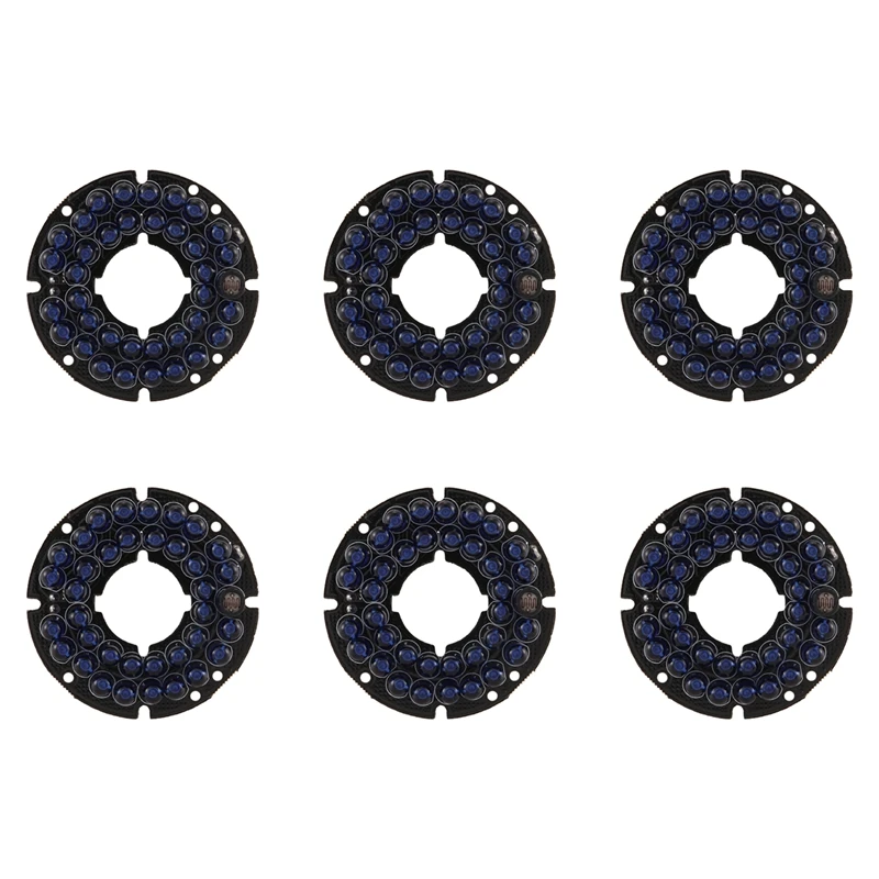 

6X Infrared 36 IR LED Light Board For CCTV Security Cameras 850Nm Night Vision Diameter 54Mm