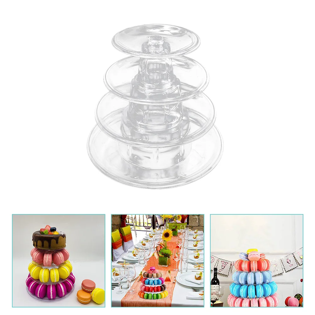 

Stand Display Macaron Cake Tower Cupcake Dessert Holder Rack Donut Acrylic Tier Platter Riser Tiered Wedding Round Clear Snack