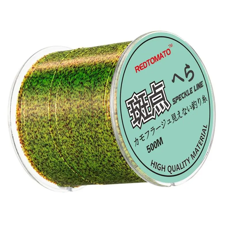 

500m Invisible Fishing line Speckle Carp Fishing 3D spoted Sinking Thread Fishing Algae Fluorocarbon Coated Fishing Line
