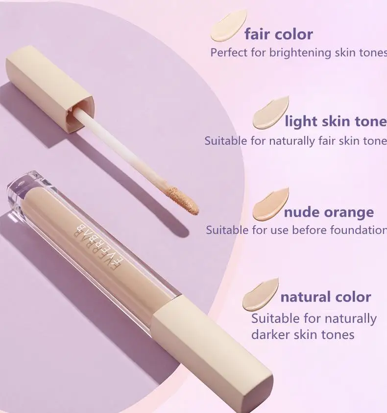 

Everbab Milk Flowing Liquid Concealer Moisture Fitting Natural Matte Waterproof Composition Long Lastiing Cosmetics Beauty Makeu