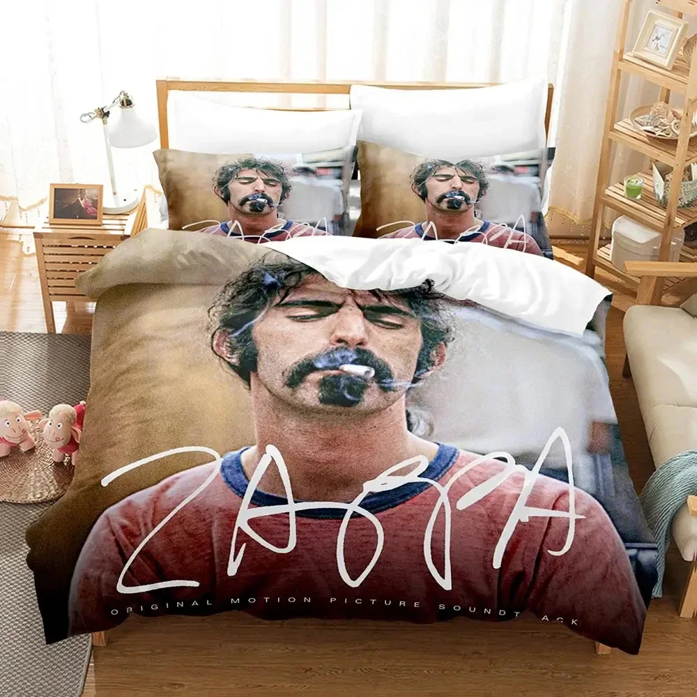 Frank Zappa Boys Bedroom Bedspread Single Twin Full Queen King Size Aldult 3D Bedding Set 2024 Quilt Cover Pillowcase