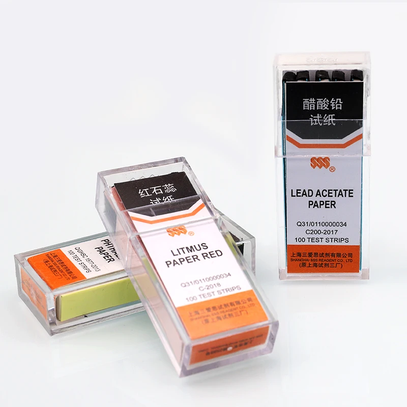 

10box/lot (1000strips) Phenol phthalein/Congo red/Lead acetate/turmeric/litmus paper red/litmus paper blue/starch iodide Paper