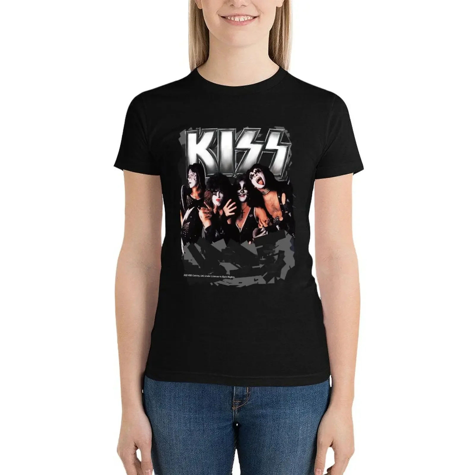 Женская футболка с коротким рукавом Kiss Fan Art Милая