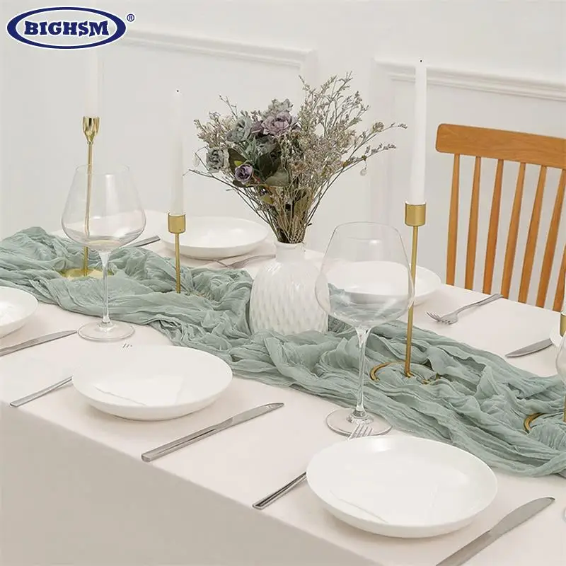 

Retro Cotton Gauze Cloth Table Runner, Burr Texture Dining Napkins,Personalize Vintage Wedding Kitchen Dinner Table Decoration