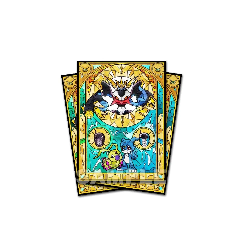 Фото Защитные стеклянные держатели для карт Digimon Omegamon/Imperialdramon, 67x92 мм, 60 шт./набор, для коллекционных карт, игрушки, подарки №4