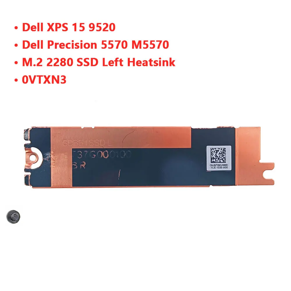For Dell XPS 15 9500 9510 9520 Precision 5550 5560 5570 M5550 M5560 M5570 laptop M.2 2280 SSD Hard Drive IC Bracket Heatsink images - 6