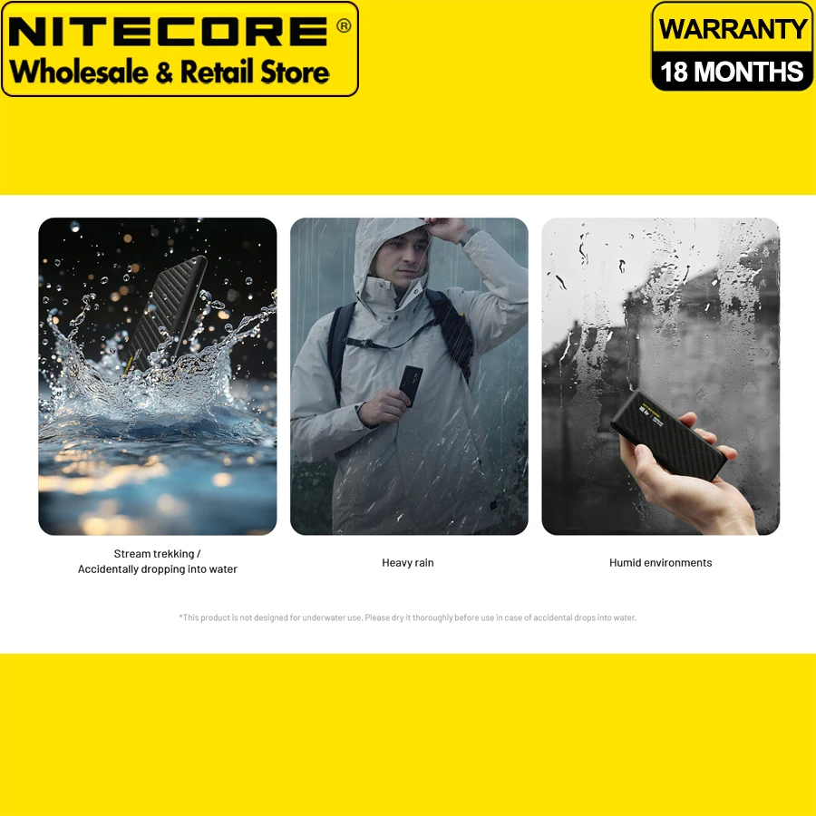 Фото Мобильное зарядное устройство NITECORE NB Air 5000 мАч Водонепроницаемый Power Bank Энергетическая панель класса Competition №3
