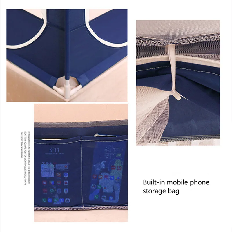 новая однотонная москитная сетка с 3 дверями и полным дном чтобы ребенок не упал