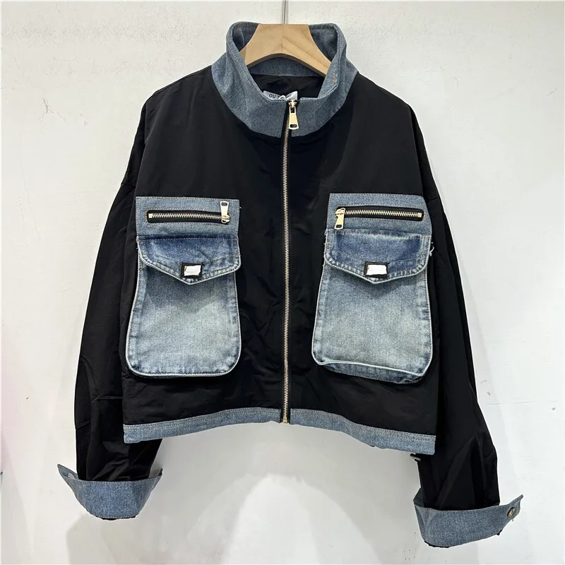 [ZOCI] униформа грузового локомотива женская осенняя новая джинсовая одежда для