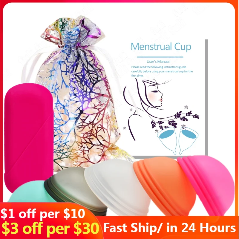 

5pcs Menstrual Reusable Disc Flat-fit Design Menstrual Cup Tampon/Pad Alternative Extra-Thin Sterilizing Silicone Menstrual Disk