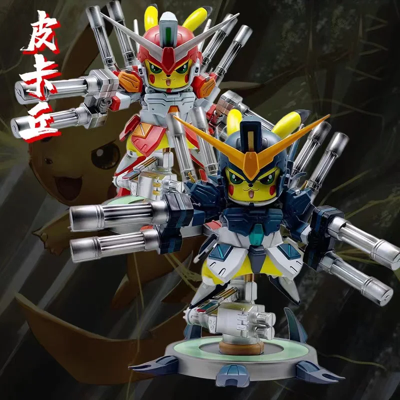 

Аниме Покемон Пикачу фигура статуя Cos Strike Gundam тяжелая пушка Пикачу экшн-фигурка модель коллекционные игрушки-роботы подарки для детей