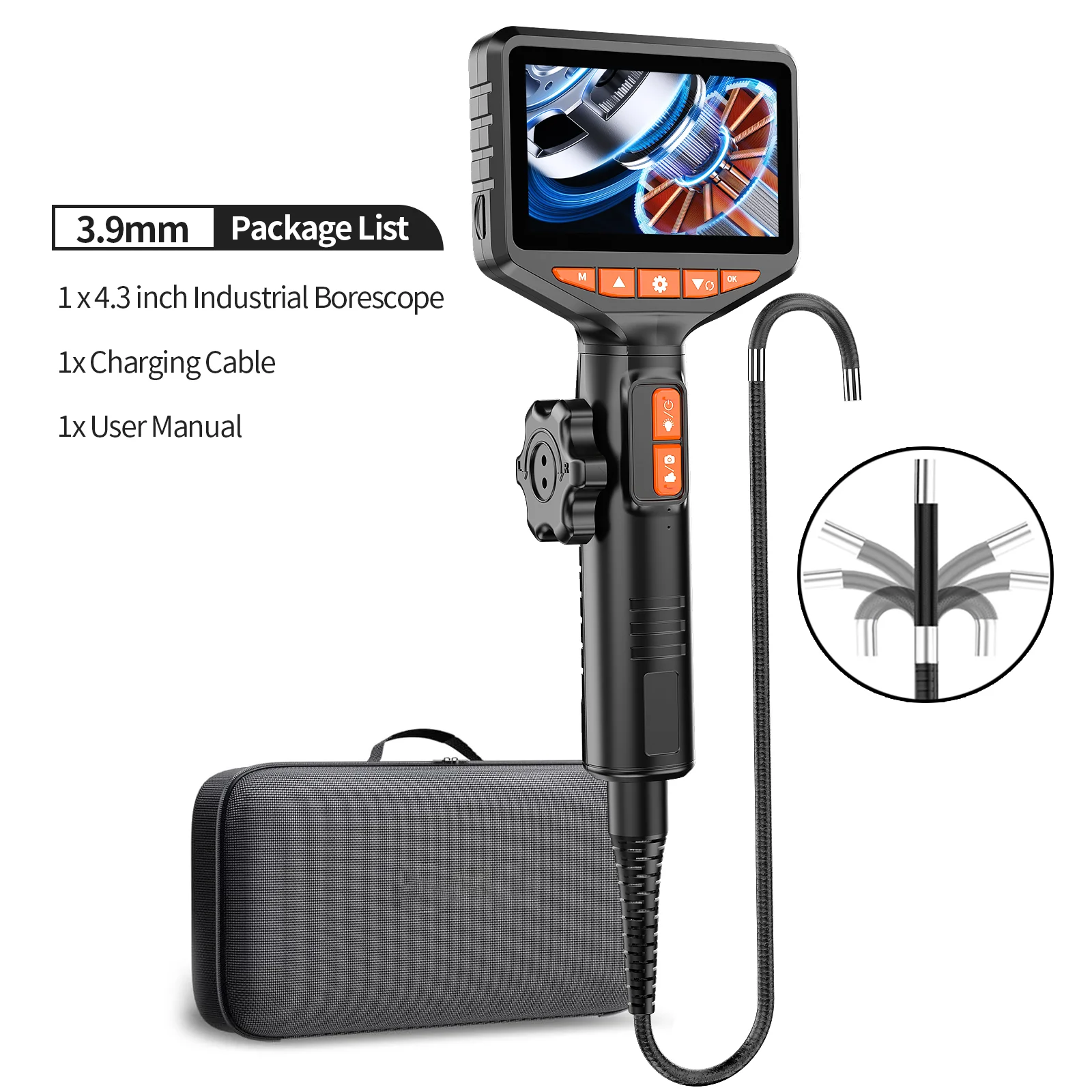 GUANMOU Беспроводной отоскоп с подсветкой 720P