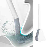 silicone toilet brush golf shape toilet cleaning brush with cover bathroom wall mount no dead toilet gap brush cleaning tools