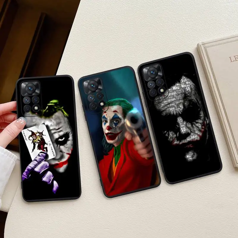 

Happy Face Joker Phone Case For Redmi Note 11E 11S 11 10 9 Pro 9A K20 K30 K40 Soft Silicone Cover