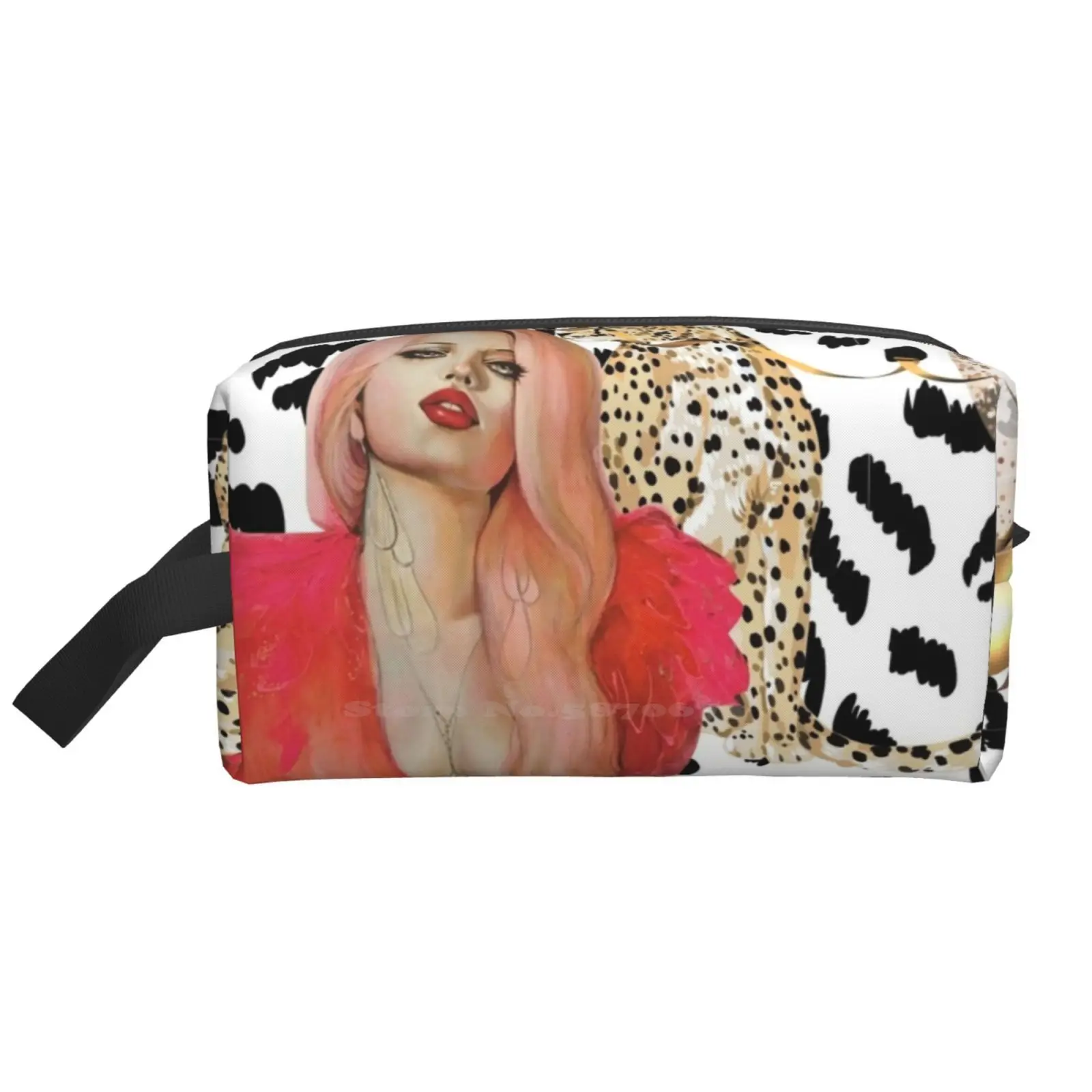 

Сумка для хранения в ванную комнату с изображением кошки тигра