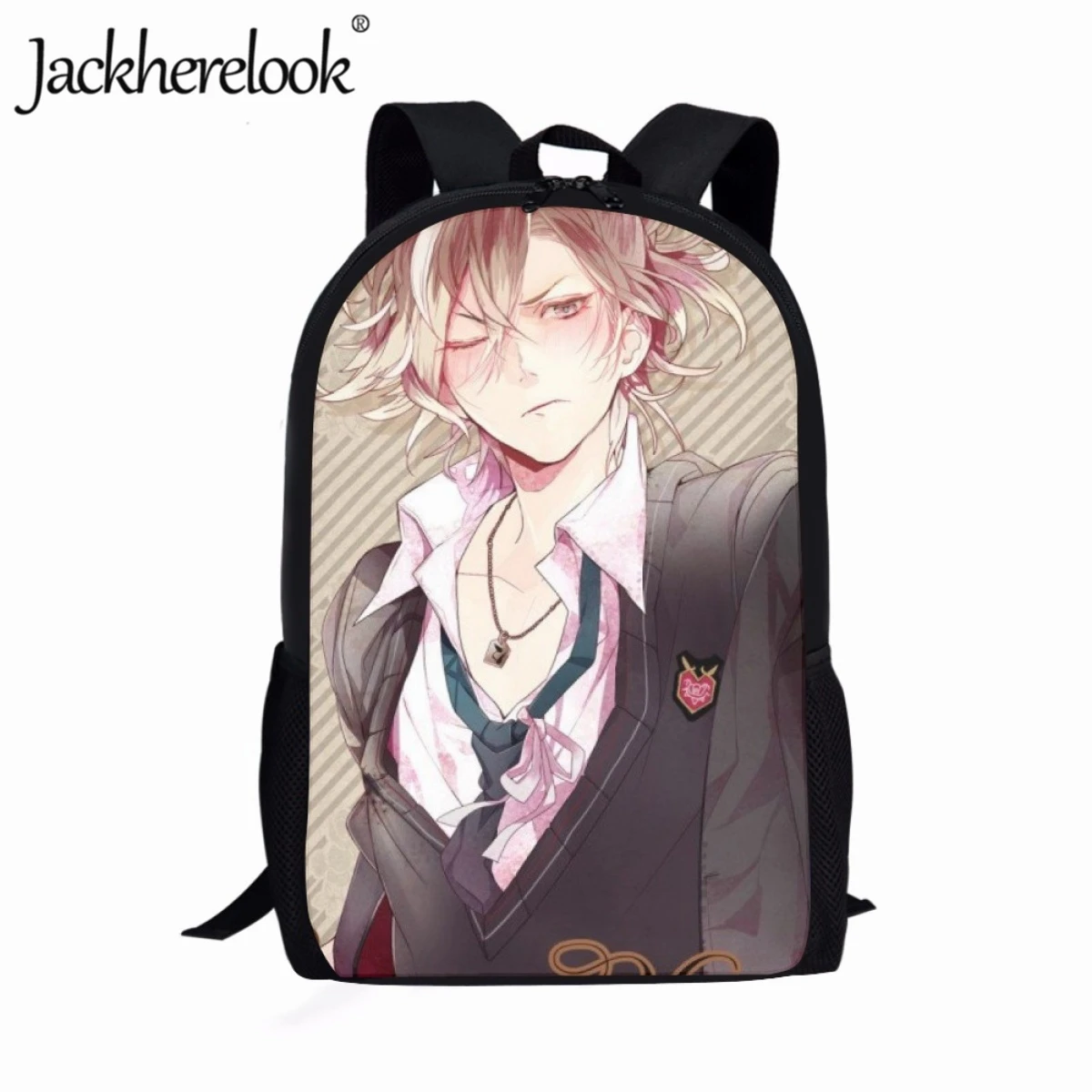 Jackherelook Anime Diabolik Lovers Teenagers New School Bags Fashion School Backpacks 17inch Casual Travel Bag Children Knapsack