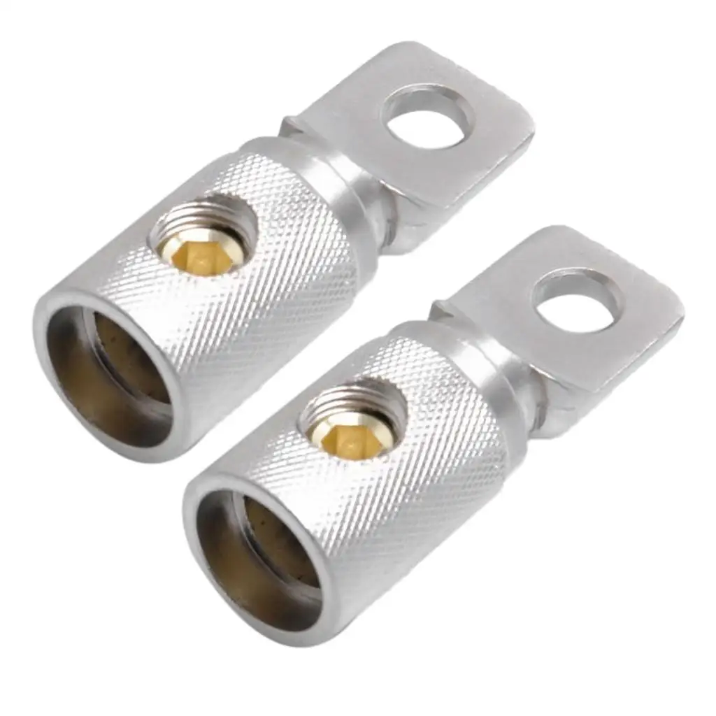 

1 Pair of Wire Connectors Clamp Connector 0GA AWG Joiner Barrel Set Screw