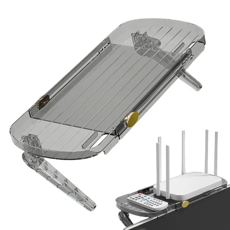 

TV Top Storage Bracket Router Rack TV Storage Racks Non-slip Monitor Top Bracket Screen Storable Stand For Home Decor Flat