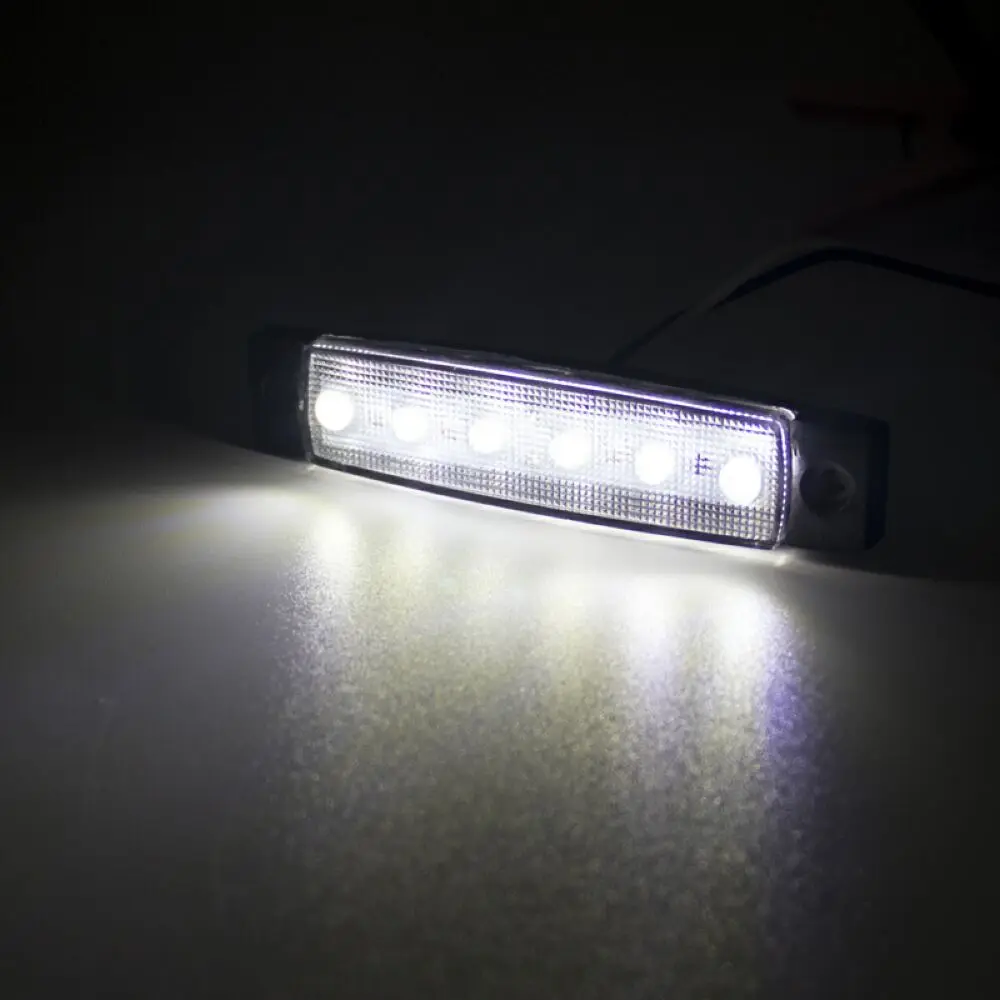 

1 шт./5 шт. 12 В 24 В 6 SMD светодиодный внешний боковой габаритный фонарь для автомобиля, указатель поворота, задний сигнальный фонарь для прицепа, автомобиль, грузовик, грузовик